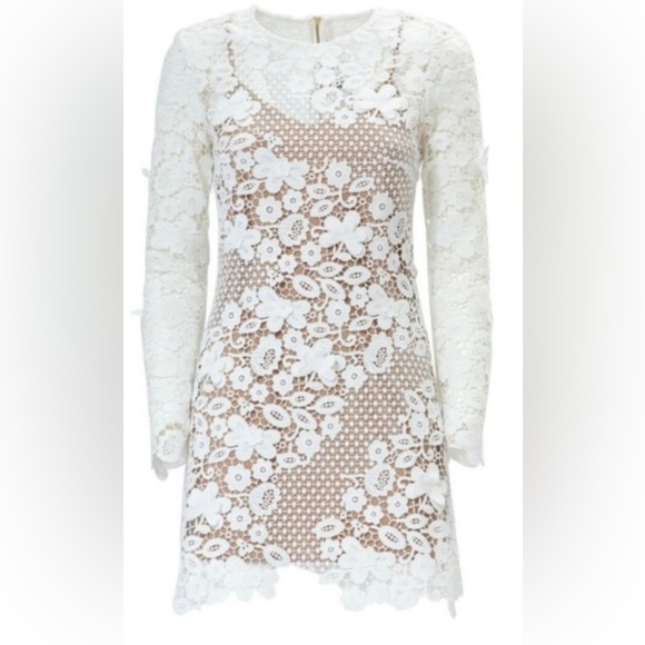 Self-Portrait White Mini Dress - Picture 3 of 4